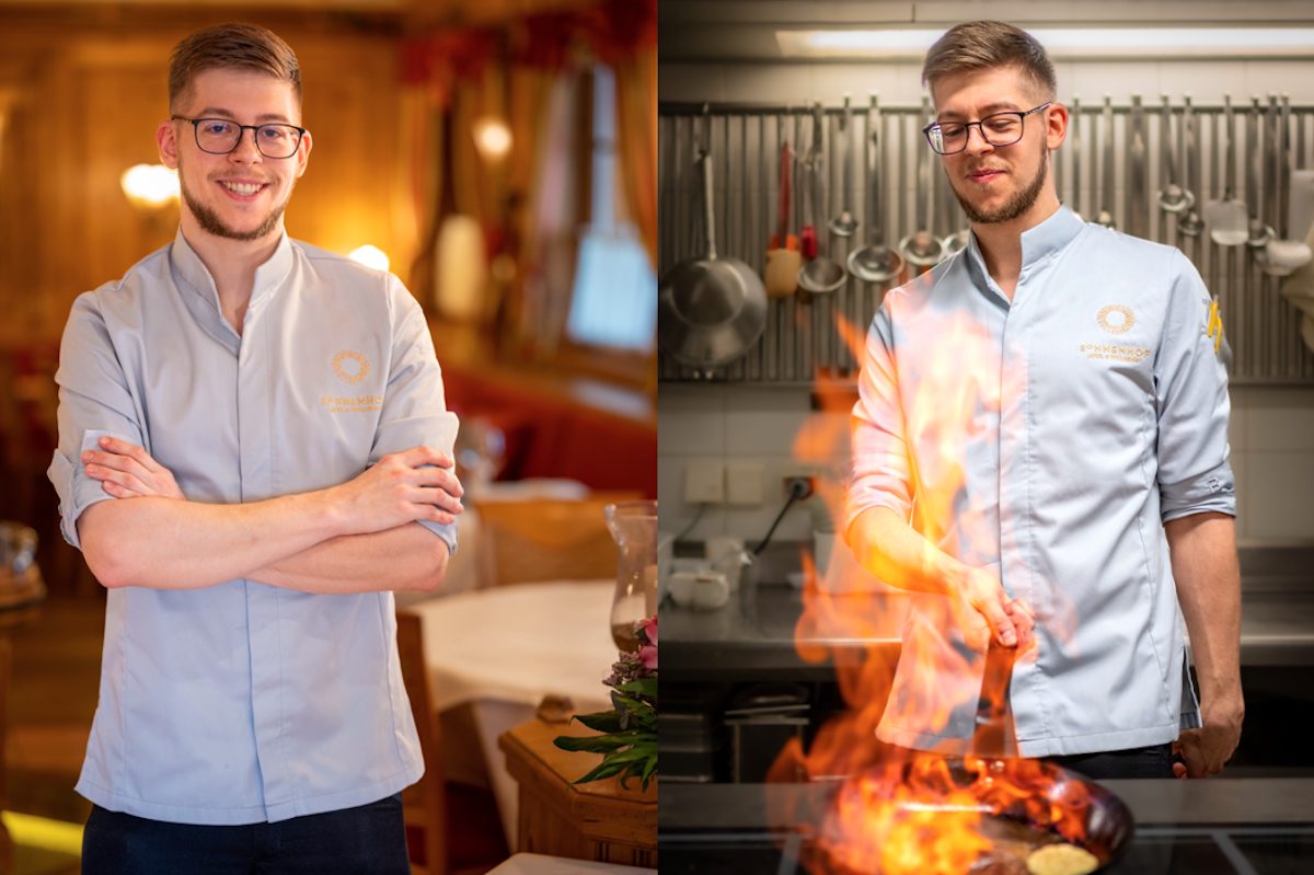 Das Foto zeigt Carsten Stingl, Küchenleiter in den Sonnenhof-Restaurants und Mitinitiator der neuen Restaurant-Philosophie